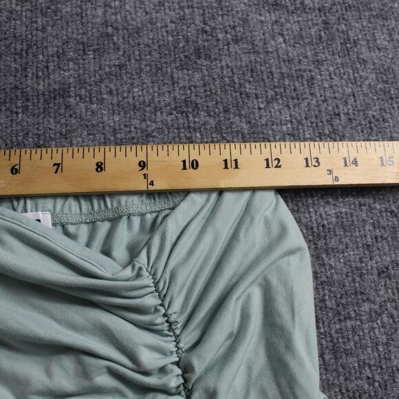 Reformation Skirt Small Dunne Knit Midi Sage Green Minimalist Quiet Luxury Chic - Picture 8 of 9